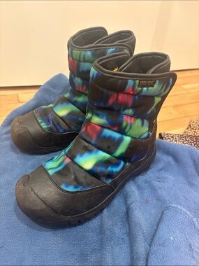 Keen Kids Multicolor Puffy Rain & Snow Boots - Blue, Green, Red
